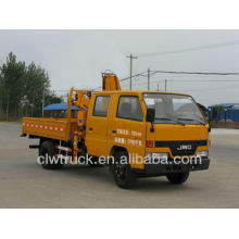 Good Quality JMC 4X2 Truck Crane, double row cab crane truck